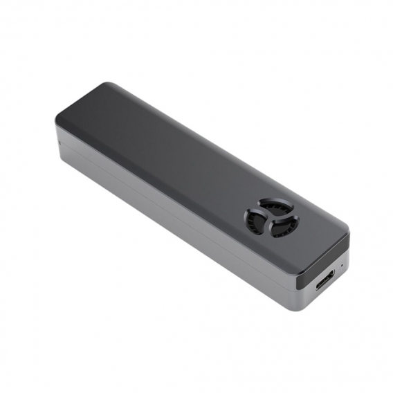CNC Typ-C M.2 auf USB 3.1 Gehäuse Adapter Festplattenbox Dual Protocol M Key mit Lüfter für 2230 2242 NVMe SSD NGFF Laptops 10Gb