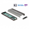 DELOCK Ext Gehäuse M.2 NVMe PCIe SSD USB Type-C Bu werkzeugf