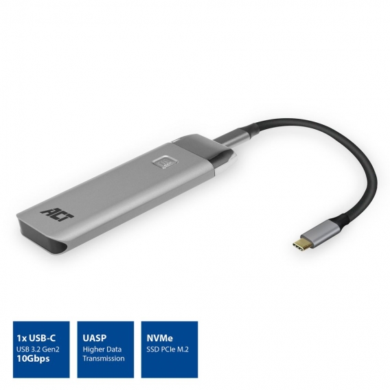 ACT AC7090 USB-C-3.2-Gen2-M.2-NVMe-SSD-Gehäuse