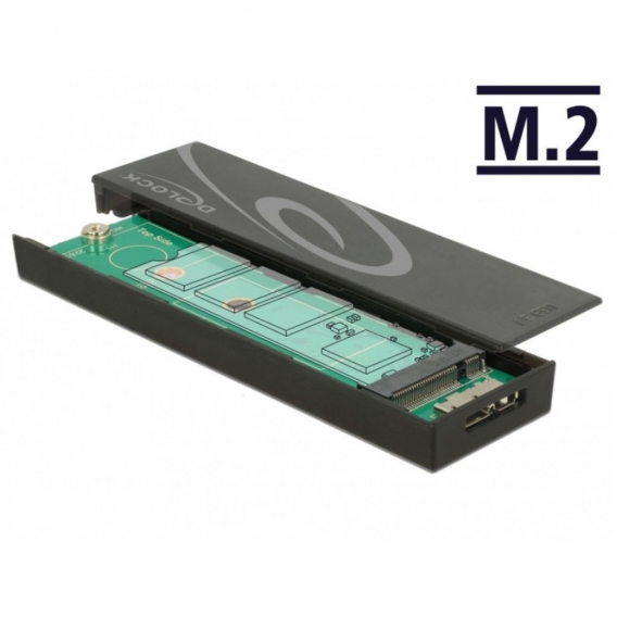 42598 - Externes Gehäuse M.2 SSD 42/60/80 mm ＞ SuperSpeed USB 10 Gbps USB Type Micro-B Buchse