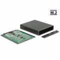 Delock 42588 - M.2 - 3.2 Gen 2 (3.1 Gen 2) - Micro-USB B - Weiblich - SSD-Gehäuse - Schwarz