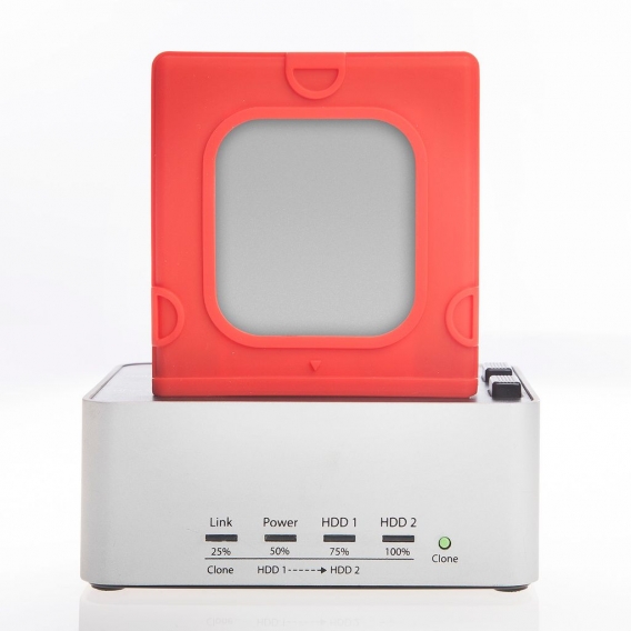 Poppstar Silikon Festplatten-Schutzhülle (für 3,5 Zoll (8,9 cm) HDD Festplatte (bis 26 mm Höhe)), Vibrationsdämpfung - Stoßdämpf