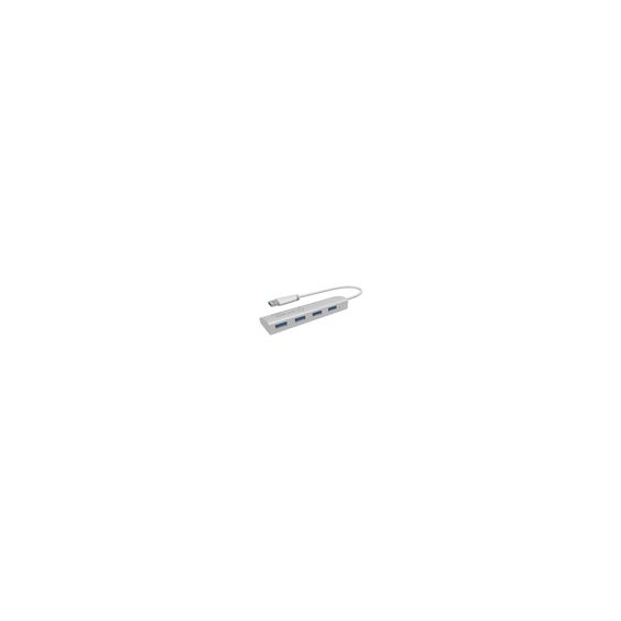 RAIDSONIC ICY Box 4-Port USB 3.0 Hub, Aluminium Gehäuse, silber