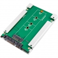 BeMatik - SATA Festplatte Adapter auf SSD NGFF M.2 1-Port mit Aluminium Gehäuse mit 2,5" Adapter