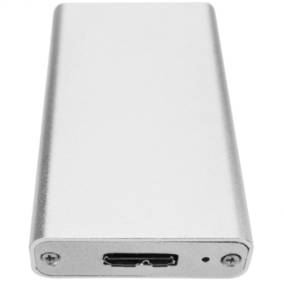 BeMatik - Externer Silbrig Box USB 3.0 zu mSATA SSD 27mm