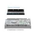 deleyCON Einbaurahmen für 2,5" Festplatten/SSD's auf 3,5" Adapter Wechselrahmen Mounting Frame Halterung Schienen inkl. Schraube
