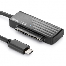 More about deleyCON USB 3.0 SATA Adapter Kabel USB C zu 2,5" Zoll Festplatten Laufwerke HDDs SSDs 5 GBit/s UASP SATA I II III Plug&Play