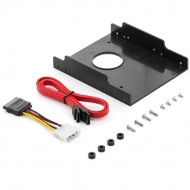 More about deleyCON Einbaurahmen für 2,5" Festplatten SSD's auf 3,5" Adapter Wechselrahmen Mounting Frame - Hartplastik - Halterung Schiene