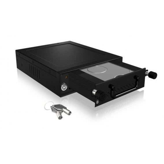 ICY BOX IB-148SSK-B black 5.25 inch - for 3.5 inch & 2.5 inch SATA/SAS HDD/SSD