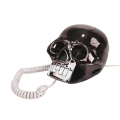 Totenschädel Telefon Schwarz