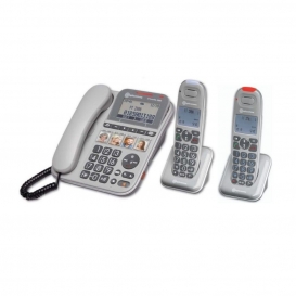 More about Trio Pack Verstärktes schnurgebundenes Seniorentelefon und Direktspeichertasten Amplicomms Powertel 2880