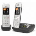 Gigaset CE575A Duo - Telefon - silber/schwarz