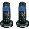 Motorola C1001L Duo DECT Phone Black Caller Identification