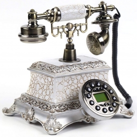 More about Vintage Telefon Antikes Festnetztelefon Tischtelefon aus Harz + Metall Freisprechen 24*27*16.5cm