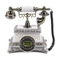 Vintage Telefon Antikes Festnetztelefon Tischtelefon aus Harz + Metall Freisprechen 24*27*16.5cm