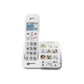 Geemarc AmpliDECT 595 schnurloses verstärktes 50 dB Schwerhörigentelefon mit Fototasten, Anrufbeantworter, Sprachansage und SOS 