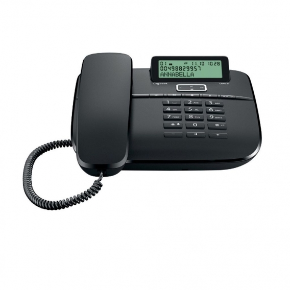 Gigaset DA611 Telefon schwarz - Analog-Telefon - Anrufbeantworter Gigaset