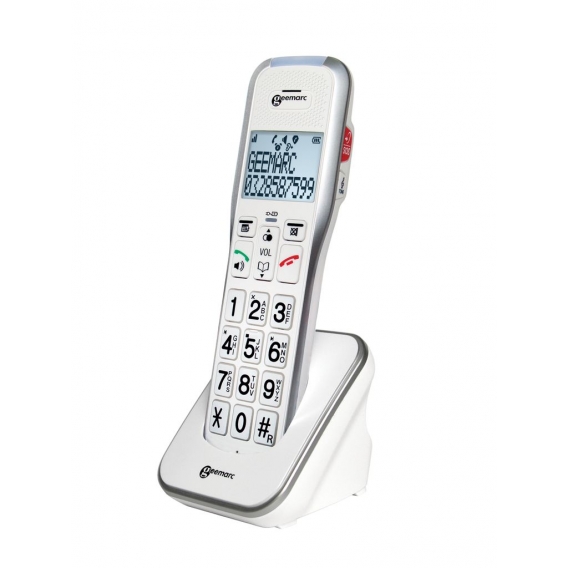 Geemarc AmpliDECT 595 DUO : 2 schnurlose verstärkte 50 dB Schwerhörigentelefone mit Fototasten, Anrufbeantworter, Sprachansage u