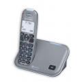 Amplicom PowerTel 1700, DECT-Telefon, Kabelloses Mobilteil, 100 Eintragungen, Anrufer-Identifikation, Grau