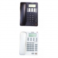 Schnurgebundenes Telefon Anrufer-ID-Lautstärkeregler Wahlwiederholung/P Für Office Desktop Weiß+Schnurgebundenes Telefon Anrufer