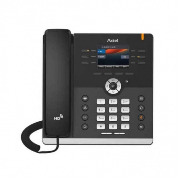 Axtel AX-400G, IP phone with wired handset, Schwarz, Kabelgebundenes Mobilteil, Tisch/Wand, 8 Zeilen, 1000 Eintragungen