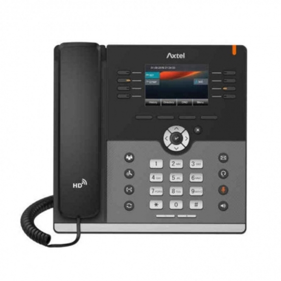Axtel AX-500W, IP phone with wired handset, Schwarz, Kabelgebundenes Mobilteil, Tisch/Wand, 16 Zeilen, 1000 Eintragungen