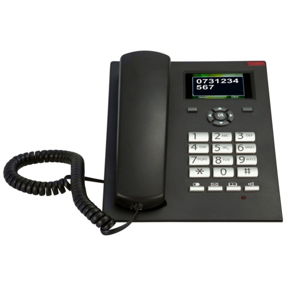 Fysic FM-2950 - GSM Bürotelefon mit Display für Senioren, schwarz