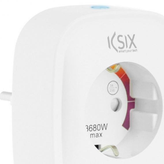 Intelligenter Stecker KSIX Smart Energy Slim WIFI 250V Weiß