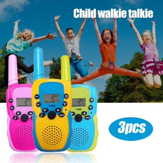 Kinder WalkieTalkie,6 km Langstrecken Kinder-Walkie-Talkie  Kinderspielzeug Beste Geschenke für Jungen und Mädchen 3Stück