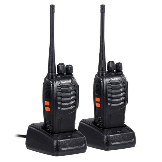 2 Stücke BAOFENG BF-888S UHF 400-470 MHz FM-Transceiver 16 Kanäle Zweiwege Funkgeräte Wasserdicht Walkie Talkie für Draussen