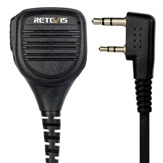Retevis Funkgerät Lautsprecher Mikrofon Kompatibel mit BF-888S BF-88E Baofeng UV-5R/UV-5RE/UV-5R Plus Retevis RT24 RT24V RT27 RT