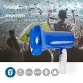 Nedis Megaphon | Maximale Reichweite: 300 m | Lautstärke-Regler: Bis zu 115 dB | Eingebautes Mikrofon | Eingebaute Sirene | Blue
