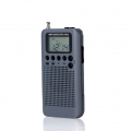 HRD-104 Portable AM ​​/ FM Stereo Radio Tasche 2-Band Digital Tuning Radio Mini-Empfänger Outdoor-Radio mit Kopfhörer Lanyard 1,