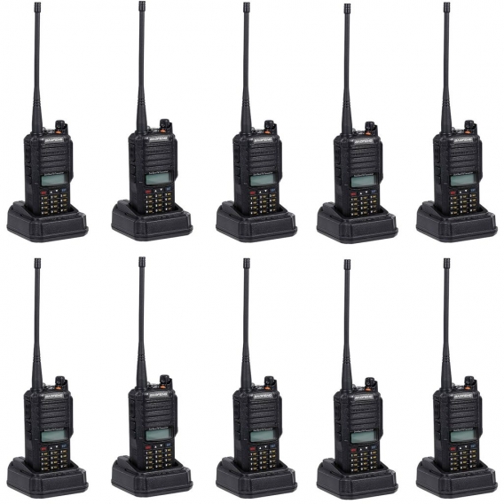 10X BAOFENG UV-9R Plus Funkgerät Zwei-Wege-Funk-Dualband-Walkie-Talkie-FM-Transceiver IP67 Wasserdichter staubdichter Funkgerät 