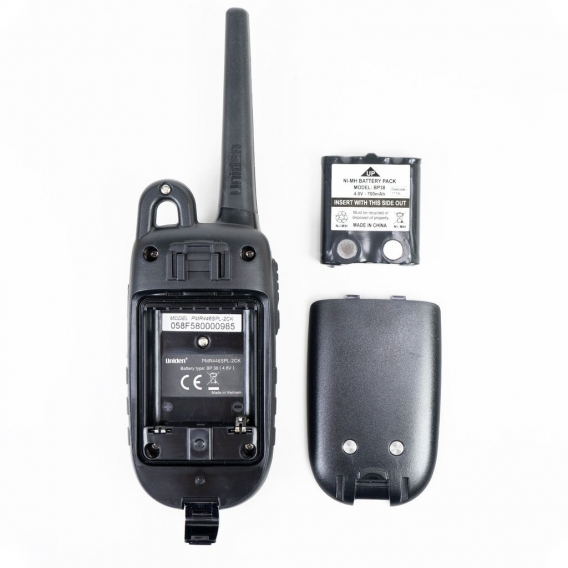 Uniden tragbarer Radiosender PMR446-SPL-2CK, 8 CH, 38 CTCSS, 83 DCS, 0,5 W, 2er-Set