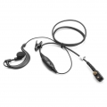vhbw Headset kompatibel mit Motorola CEP400, MTH600, MTH650, MTH800, MTH850, MTP850, Tetra Funkgerät, Walkie Talkie