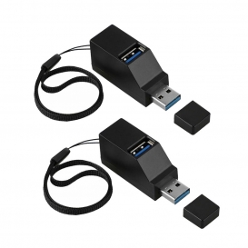 More about 2 Pcs. USB 3.0 / 2.0 Hub 3-Ports USB Dockingstation USB Verteiler bis zu 5Gbp Datenhub, Leicht und Tragbar