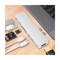 7-in-1-Multifunktions Hub Dockingstation mit zwei Köpfen und Typ C für Apple-Laptops mit USB-C (100 W PD), 4K-HDMI-Anschluss, US