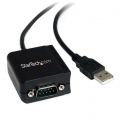 StarTech.com 1 Port FTDI USB auf RS232 Adapterkabel optisch isoliert, DB-9, USB A, 2,5 m, Schwarz