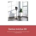 Genius Invictus X9 Akku Staubsauger + X Water | kabelloser 2 in 1 Nass Trockensauger | LED Fugendüse, Elektrobürste, HEPA-Filter