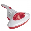 CLEANmaxx Akku-Milben-Handstaubsauger mit UV-C-Licht - rot/weiß UV Licht Akku Milbensauger Handstaubsauger Milben Allergiker kab
