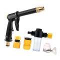 Hochdruckreinigerpistole, Autoreinigungspistole mit 3 Düsenkupplung für Hochdruckreiniger, Autowäsche Farbe mit Flasche