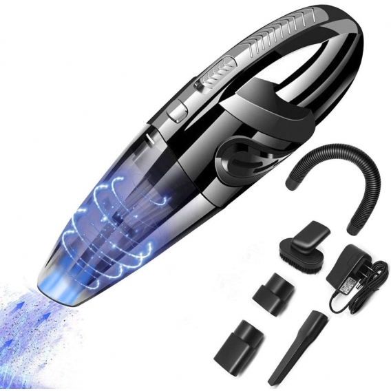 Battery Handheld Vacuum Cleaner  , High Power 120 W Car Vacuum Cleaner Wireless Wet and Dry, Strong Sog