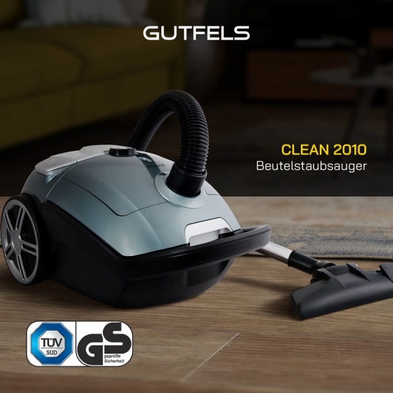 GUTFELS CLEAN 2010 Bodenstaubsauger | 800 Watt Leistung | Integriertes Zubehör | 3 Liter Staubbehälter