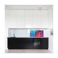 Coloray Spritzschutz aus Glas 120x60  Wandkunst Küchenrückwand Moderne Kunst Künstlerische Bürste