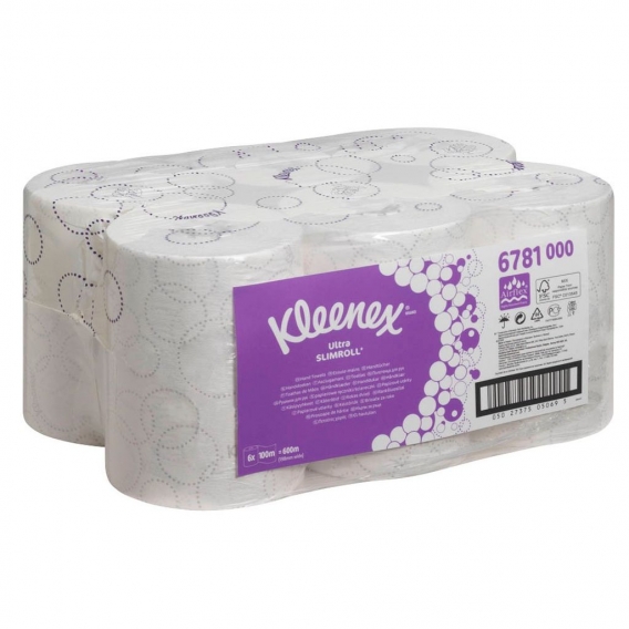 6 Kleenex® Handtuchrollen Ultra SLIMROLL® 2-lagig