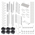 140 Stueck Metall Pegboard Hooks Organizer Sortiment Kit Peg Locks Haengende Anwendungen