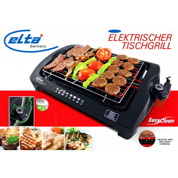 ELTA Elektrischer Grill 2000W BBQ Tischgrill Elektrogrill Gartengrill