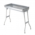 Outsunny Holzkohlegrill Standgrill Grill klappbar, Edelstahl, Silber, 73x33x71cm