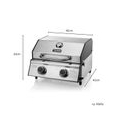TAINO COMPACT 2.0S Tischgrill Set mit Gusseisen-Rost Camping-Grill Gas-Grill BBQ Edelstahl